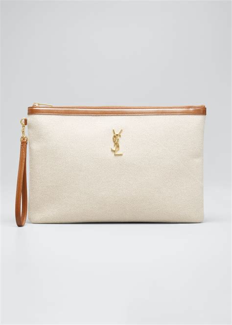 Saint Laurent YSL Monogram Document Holder Pouch Bag